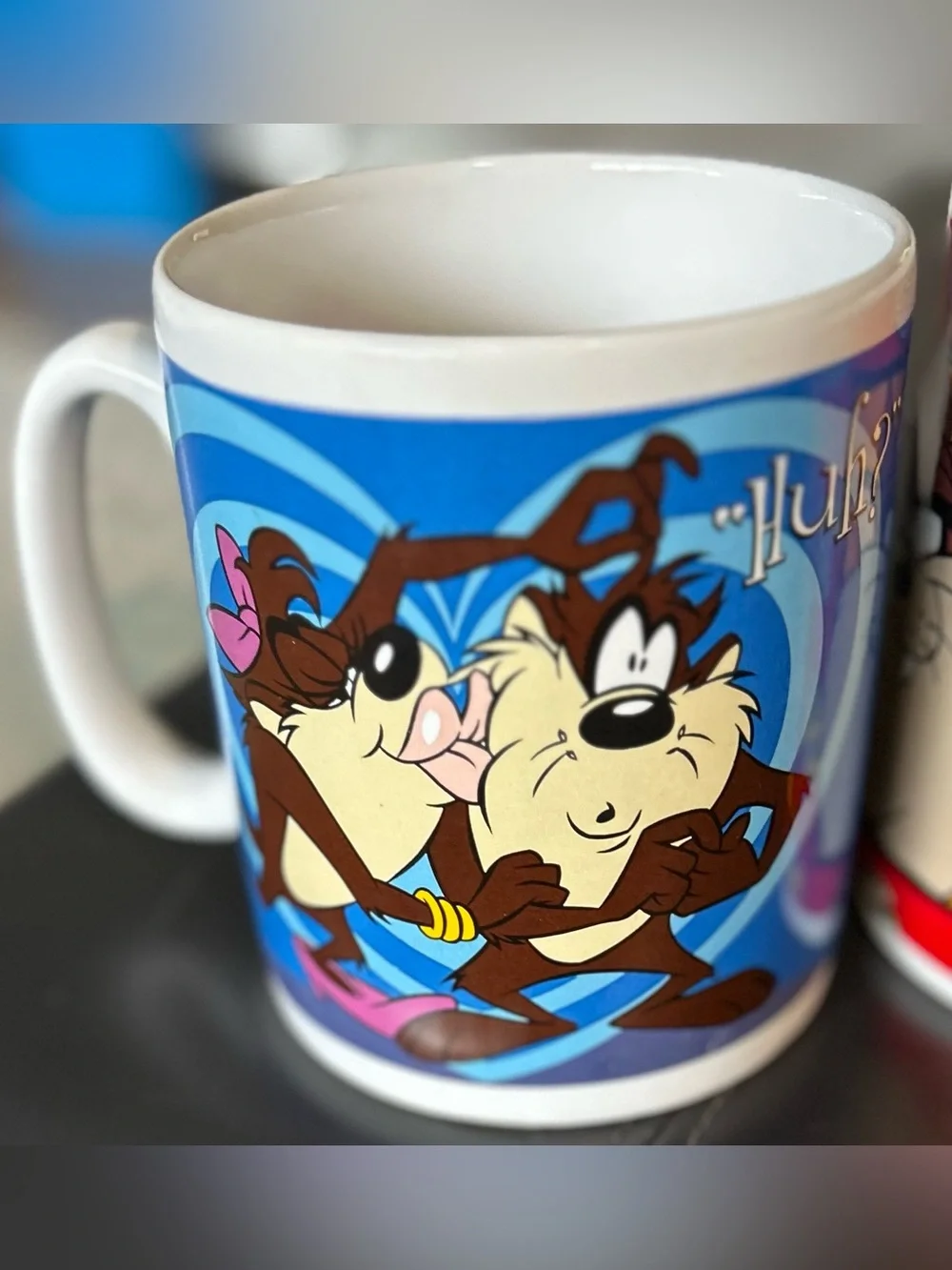 2- vintage 1994 Sakura Warner Bros. Looney Tunes Tasmanian Devil coffee mugs
